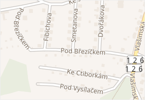 Pod Březíčkem v obci Zruč nad Sázavou - mapa ulice