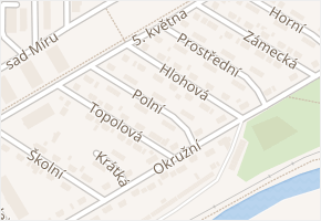 Polní v obci Zruč nad Sázavou - mapa ulice