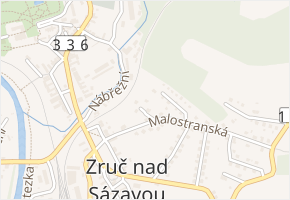 Slepá v obci Zruč nad Sázavou - mapa ulice