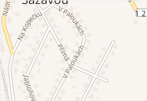 V Paloukách v obci Zruč nad Sázavou - mapa ulice
