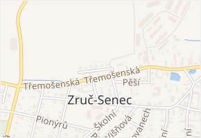 K Oprámu v obci Zruč-Senec - mapa ulice