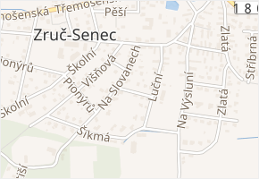 Příčná v obci Zruč-Senec - mapa ulice