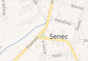 Protetická v obci Zruč-Senec - mapa ulice