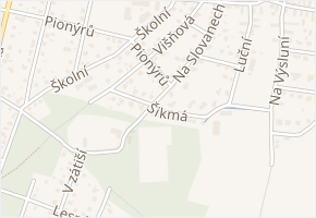 Šikmá v obci Zruč-Senec - mapa ulice