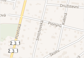 Smíchovská v obci Zruč-Senec - mapa ulice