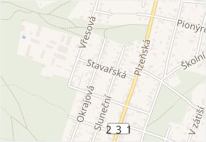 Stavařská v obci Zruč-Senec - mapa ulice
