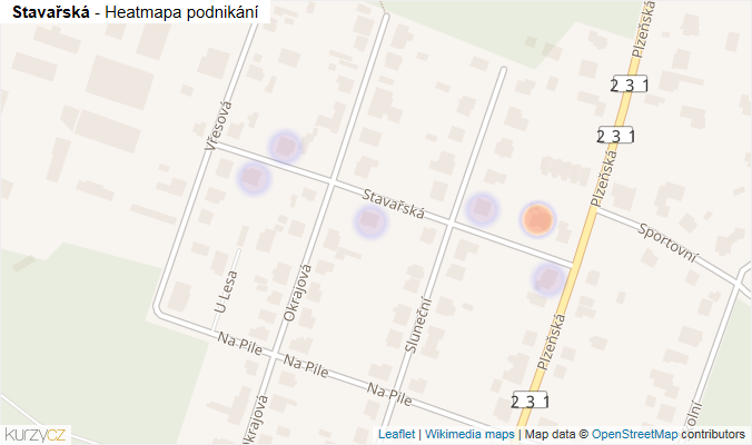 Mapa Stavařská - Firmy v ulici.