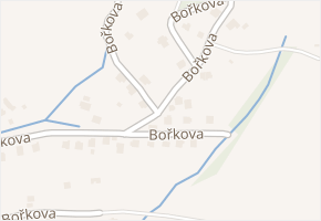Bořkova v obci Zubří - mapa ulice
