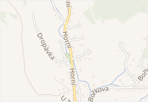 Horní v obci Zubří - mapa ulice