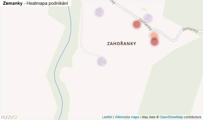 Mapa Zemanky - Firmy v ulici.