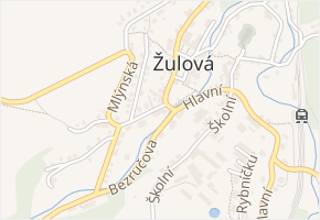 Hlavní v obci Žulová - mapa ulice