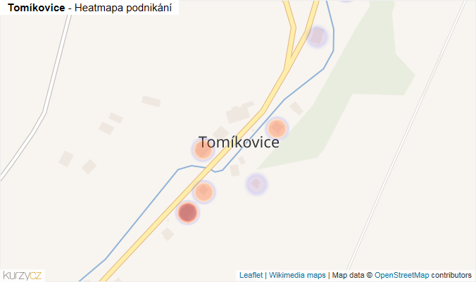 Mapa Tomíkovice - Firmy v části obce.