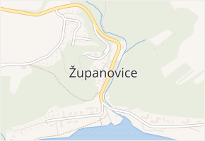 Županovice v obci Županovice - mapa části obce