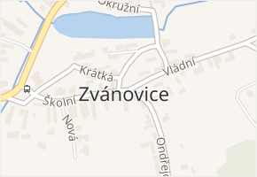 Mírové nám. v obci Zvánovice - mapa ulice