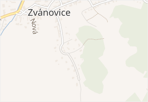 Na Boučí v obci Zvánovice - mapa ulice
