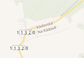 Na Kádově v obci Zvánovice - mapa ulice