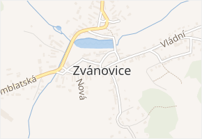 Nová v obci Zvánovice - mapa ulice