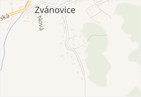 Ondřejovská v obci Zvánovice - mapa ulice