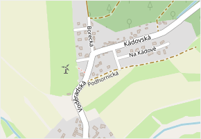 Podhornická v obci Zvánovice - mapa ulice