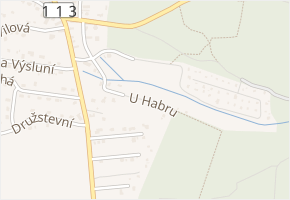 U Habru v obci Zvánovice - mapa ulice