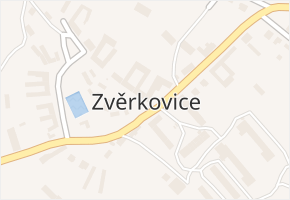 Zvěrkovice v obci Zvěrkovice - mapa části obce