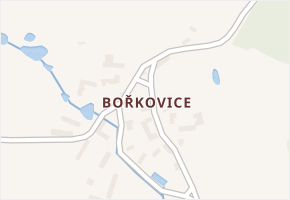 Bořkovice v obci Zvěstov - mapa části obce