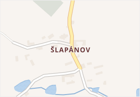 Šlapánov v obci Zvěstov - mapa části obce