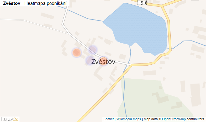 Mapa Zvěstov - Firmy v části obce.