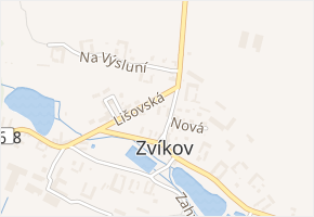 Lišovská v obci Zvíkov - mapa ulice