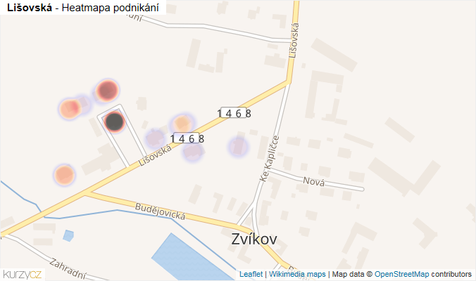 Mapa Lišovská - Firmy v ulici.