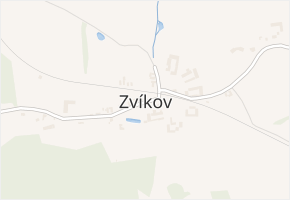 Zvíkov v obci Zvíkov - mapa části obce