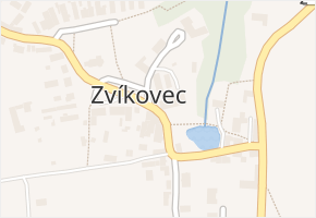 Zvíkovec v obci Zvíkovec - mapa části obce