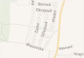 Centrální v obci Zvole - mapa ulice