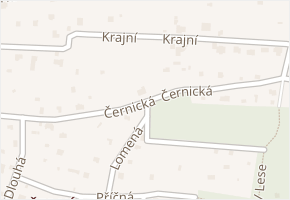 Černická v obci Zvole - mapa ulice