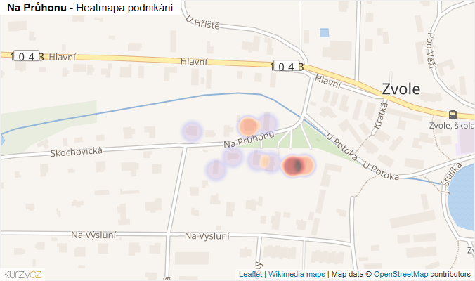Mapa Na Průhonu - Firmy v ulici.