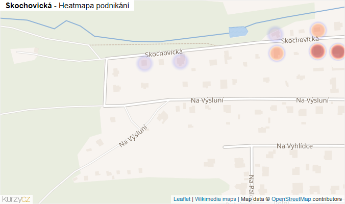 Mapa Skochovická - Firmy v ulici.