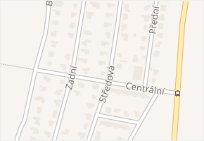 Středová v obci Zvole - mapa ulice