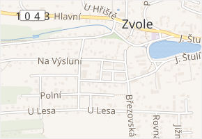 U Pošty v obci Zvole - mapa ulice