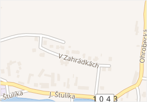 V Zahrádkách v obci Zvole - mapa ulice