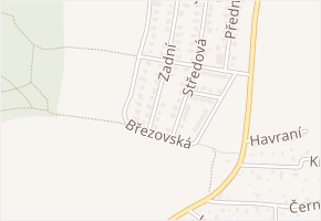 Zadní v obci Zvole - mapa ulice