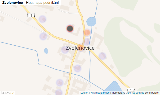 Mapa Zvolenovice - Firmy v části obce.