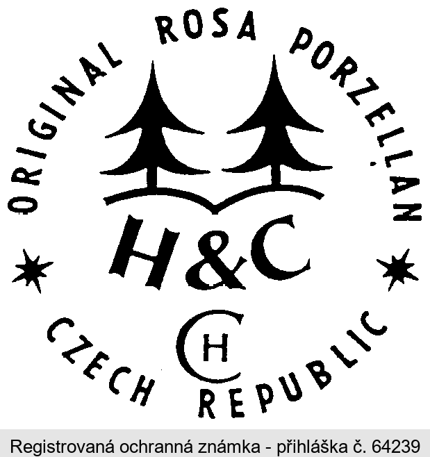 H & C CZECH REPUBLIC ORIGINAL ROSA PORZELLAN