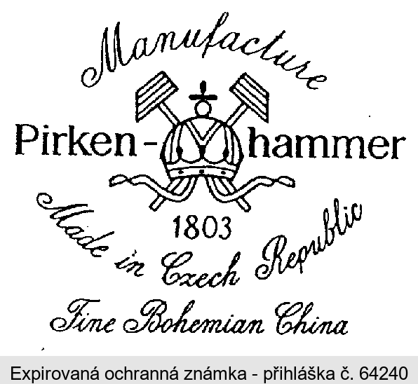 Manufacture Pirken hammer 1803 Made in Czech Republic Fine Bohemian China