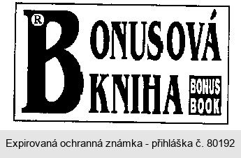 BONUSOVÁ KNIHA BONUS BOOK