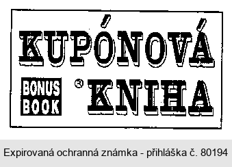 KUPONOVÁ KNIHA BONUS BOOK