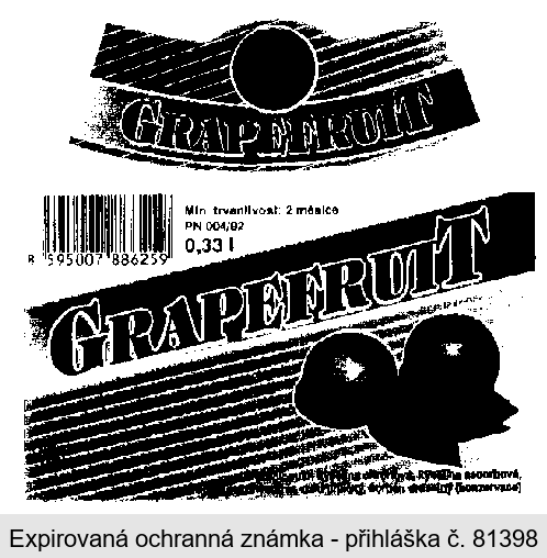Zátka GRAPEFRUIT