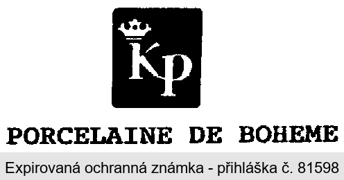 KP PORCELAINE DE BOHEME