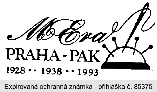 M EVA PRAHA-PAK 1928..1938..1993