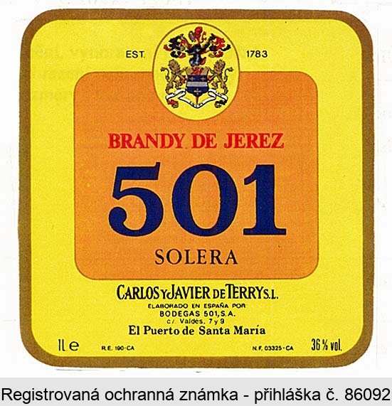 501 BRANDY DE JEREZ