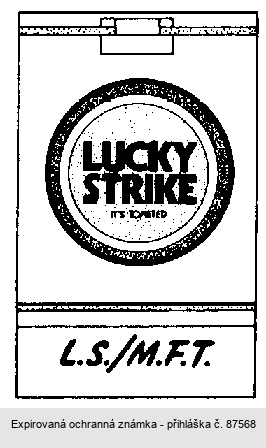 LUCKY STRIKE IT'S TOASTED L.S./M.F.T.